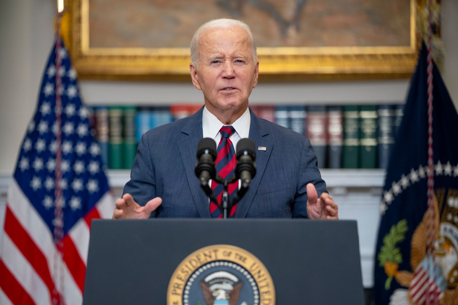 美國總統拜登宣布特赦他的次子杭特。(翻攝自The White House臉書)
