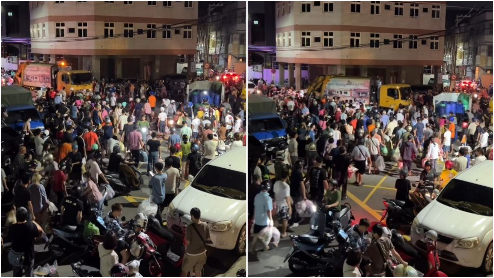 彰化鹿港上演「倒垃圾」貪食蛇。（翻攝楊昇樺臉書）