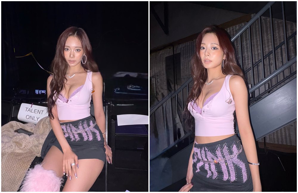 周子瑜登上維多利亞的秘密時裝秀演出，突破尺度。（翻攝thinkaboutzu IG）