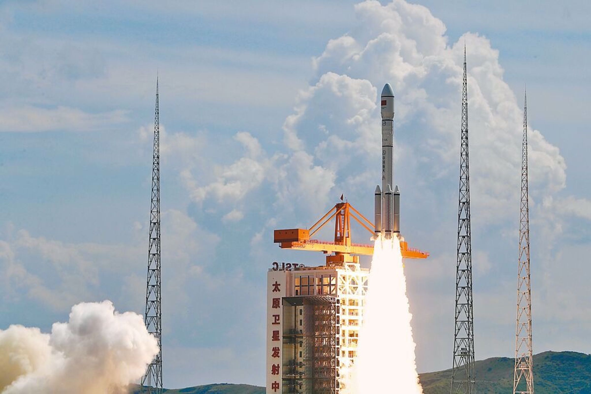 中國山西太原衛星發射中心長征六號甲運載火箭。（翻攝自中新社）