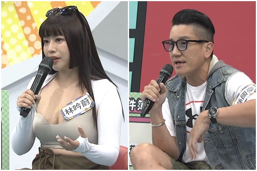 林吟蔚、孫國豪上中天綜合台《小明星大跟班》暢聊被劈腿經驗。（中天提供）