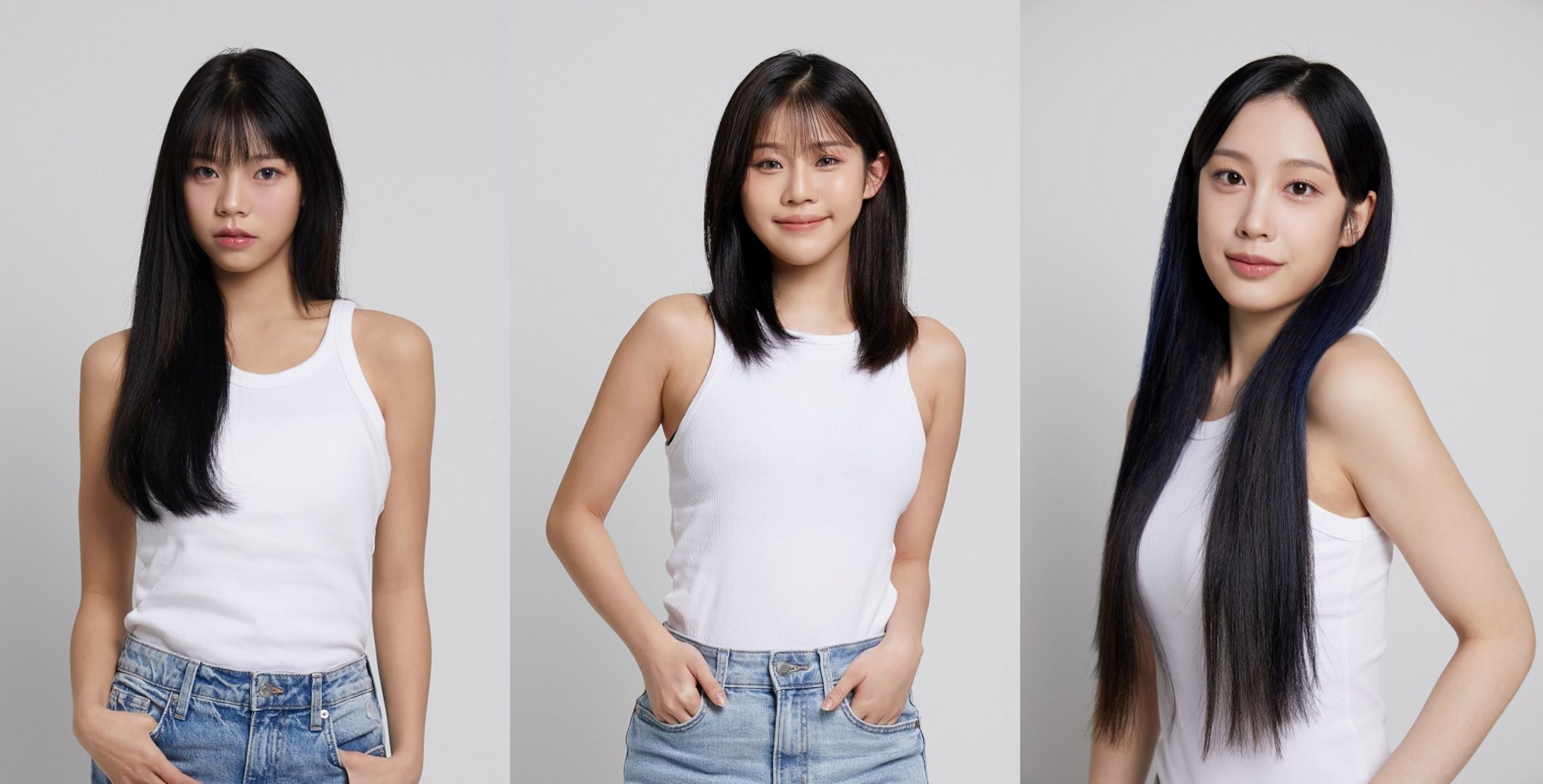 GENBLUE幻藍小熊出現首波淘汰名單,Vicky(左起)、容容因考核成績未達標準淘汰,BIDO自請離團。(天空娛樂提供)