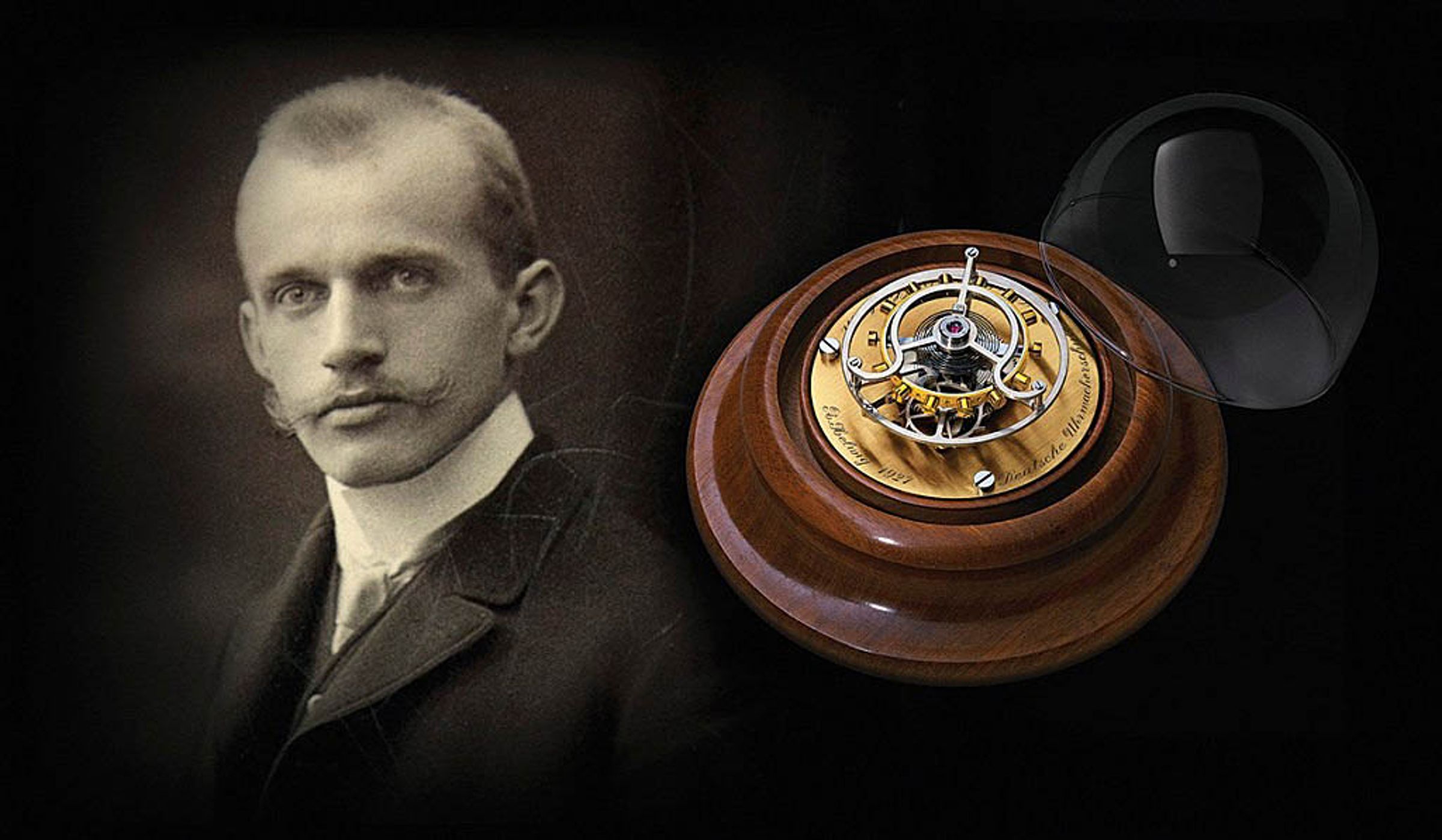 1920年,Alfred Helwig 與學生打造首枚飛行陀飛輪,成為單邊支撐設計的經典原型。