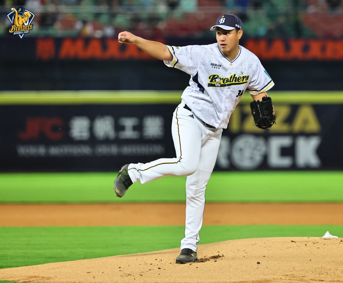 中信兄弟王牌投手鄭浩均。（翻攝兄弟Fans Club﻿粉絲專頁）