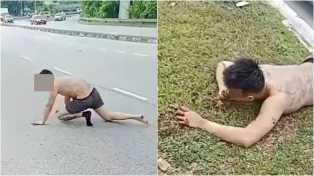 一名台籍年輕男子在馬來西亞癲狂抓泥吞下肚後暴斃。（翻攝自中國報）