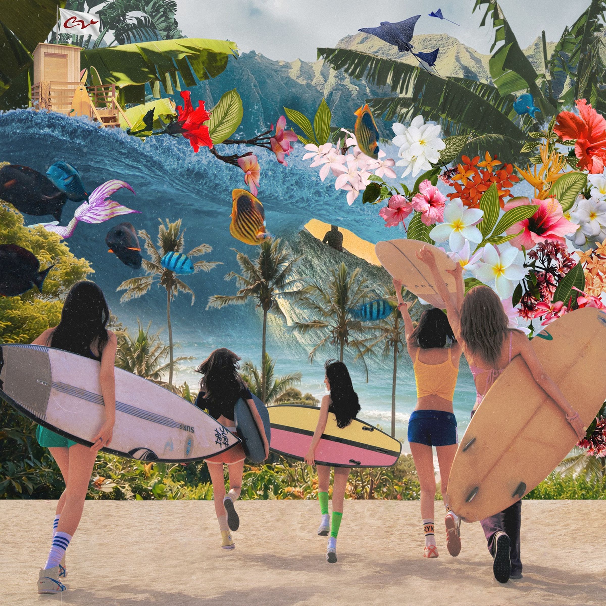 Red Velvet〈Surfin' Boy〉由成員JOY親自參與作詞，將對團體與粉絲ReVeluv的心意寫入歌詞。（SM Entertainment提供）