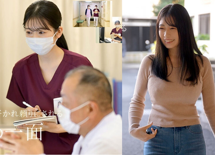 人妻護理師柏木文香與片商簽約,決定下海拍AV。(PLAY NO.1翻攝劇照)