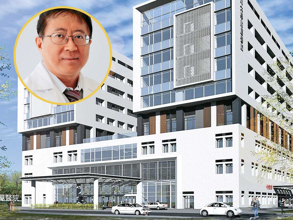 性騷案申訴人質疑亞大醫院包庇狼醫陳泰昌（小圖），呼籲台中市府開罰。（翻攝亞洲大學附屬醫院臉書）