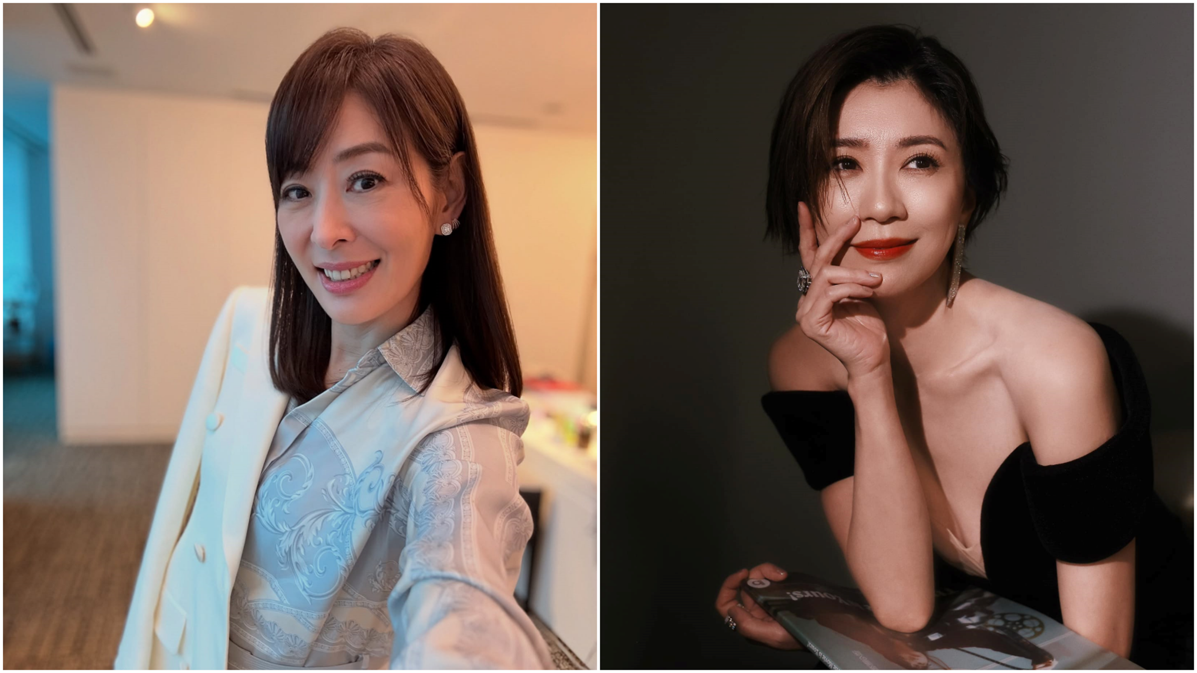 賈永婕(左)被網友認成錯成賈靜雯(右)。(翻攝賈永婕、賈靜雯臉書)