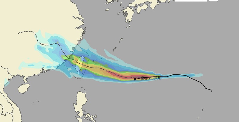 今年第11個颱風「楊柳」來勢洶洶,最快今(11日)晚發布海警、明(12日)發布陸警。(翻攝自NCDR)