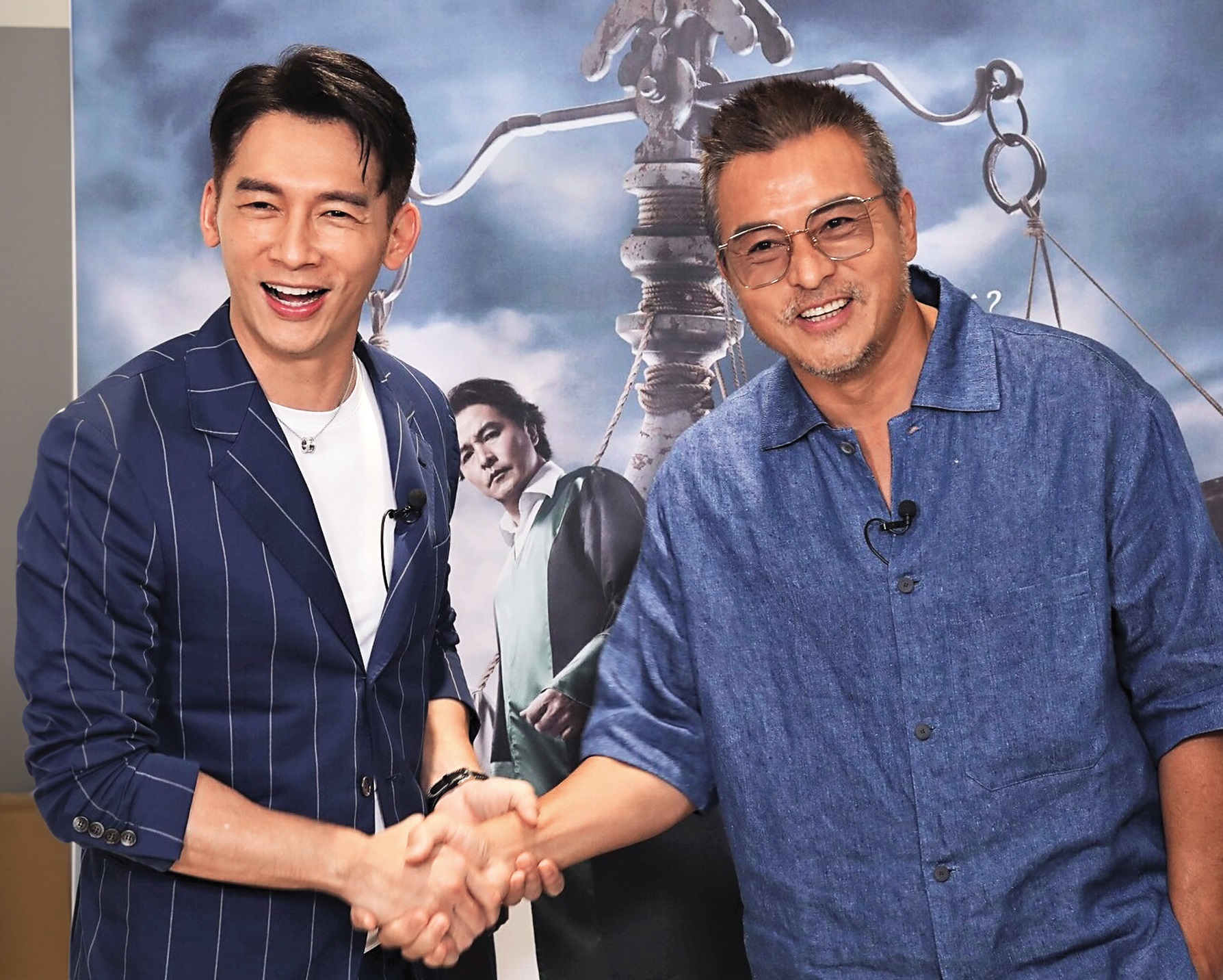 温昇豪(左)傳出和李銘順(右)成為凱渥師兄弟。(翻攝自八大臉書)