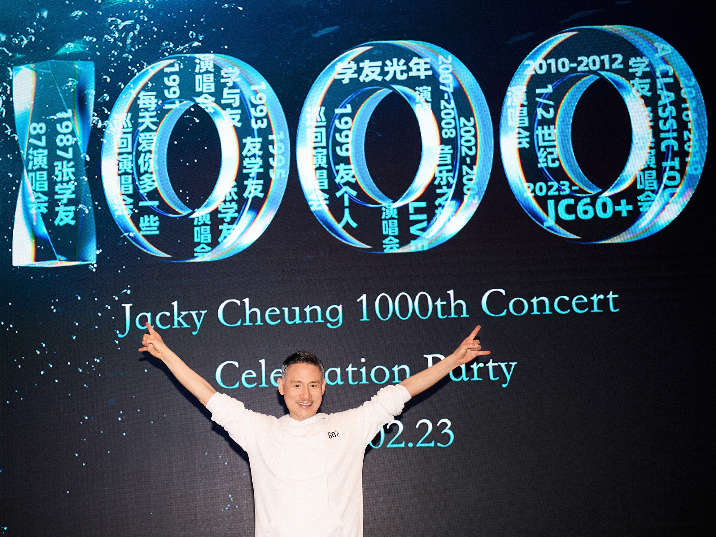 張學友歌唱生涯40年，迎來人生第1000場個人巡迴演唱會。（環球音樂提供）