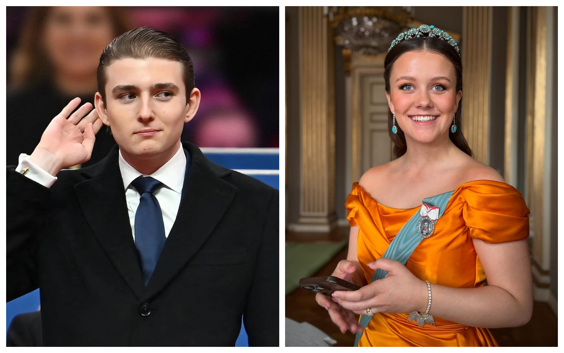 20歲的巴倫（左圖）和18歲的伊莎貝拉公主（右）年齡相仿。（翻攝X@cinecitta2030、detdanskekongehus IG）