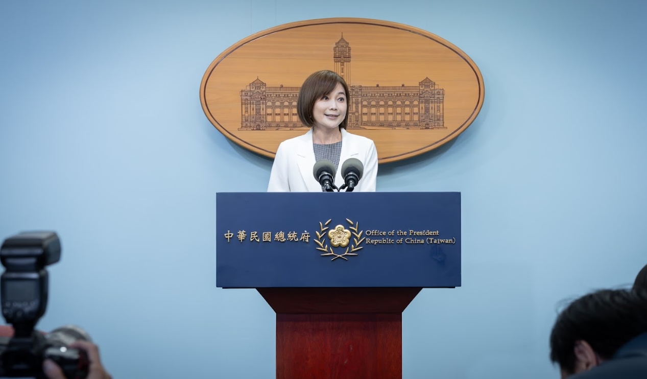 總統府表示，賴清德公布停砍公教年金修法，並批示「聲請釋憲及暫時處分」。圖為總統府發言人郭雅慧。（總統府提供）