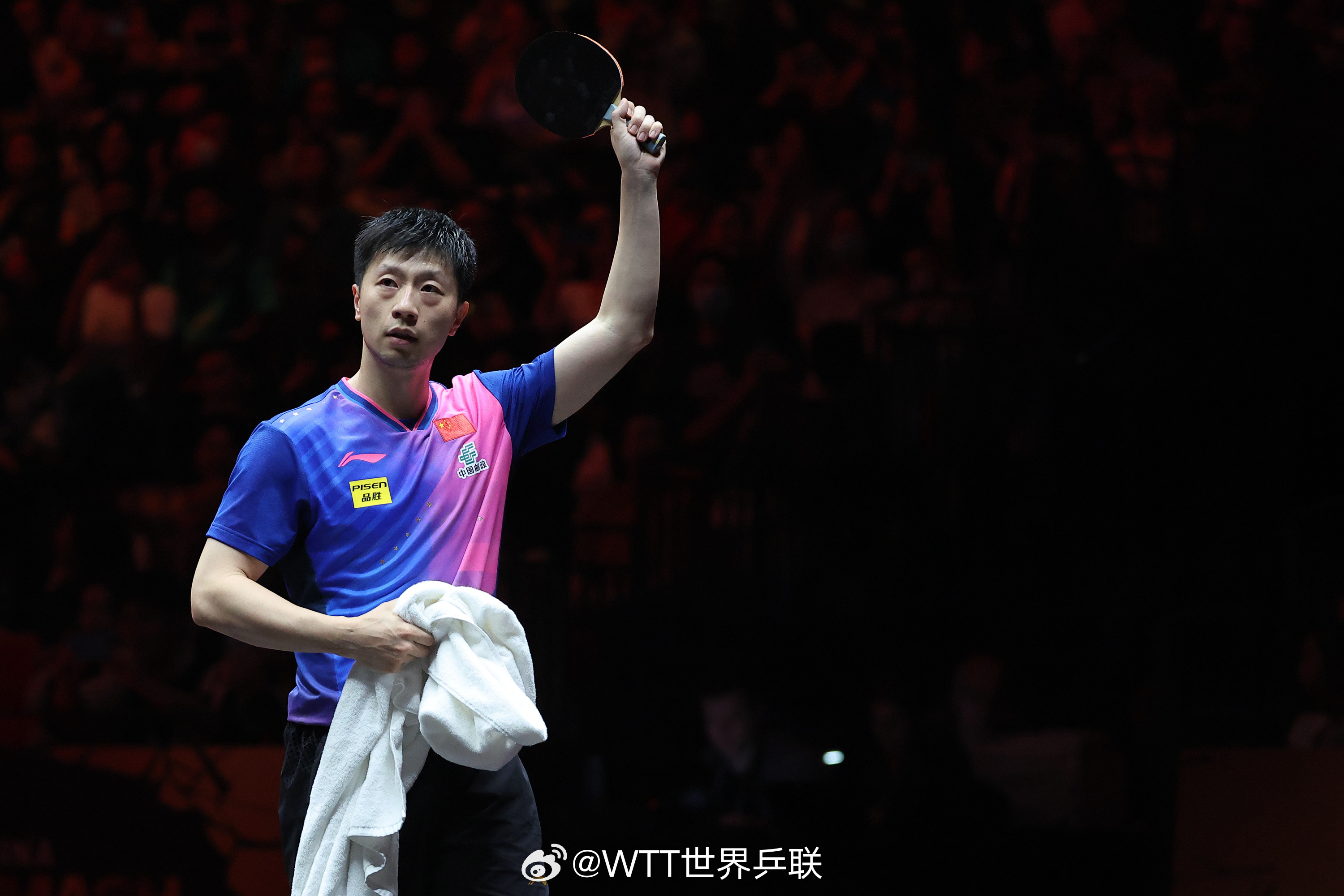 可說是當今最偉大桌球運動員的馬龍，今出戰可能是最後一場的國際賽，最終以亞軍作收。（翻攝自WTT世界乒聯微博）