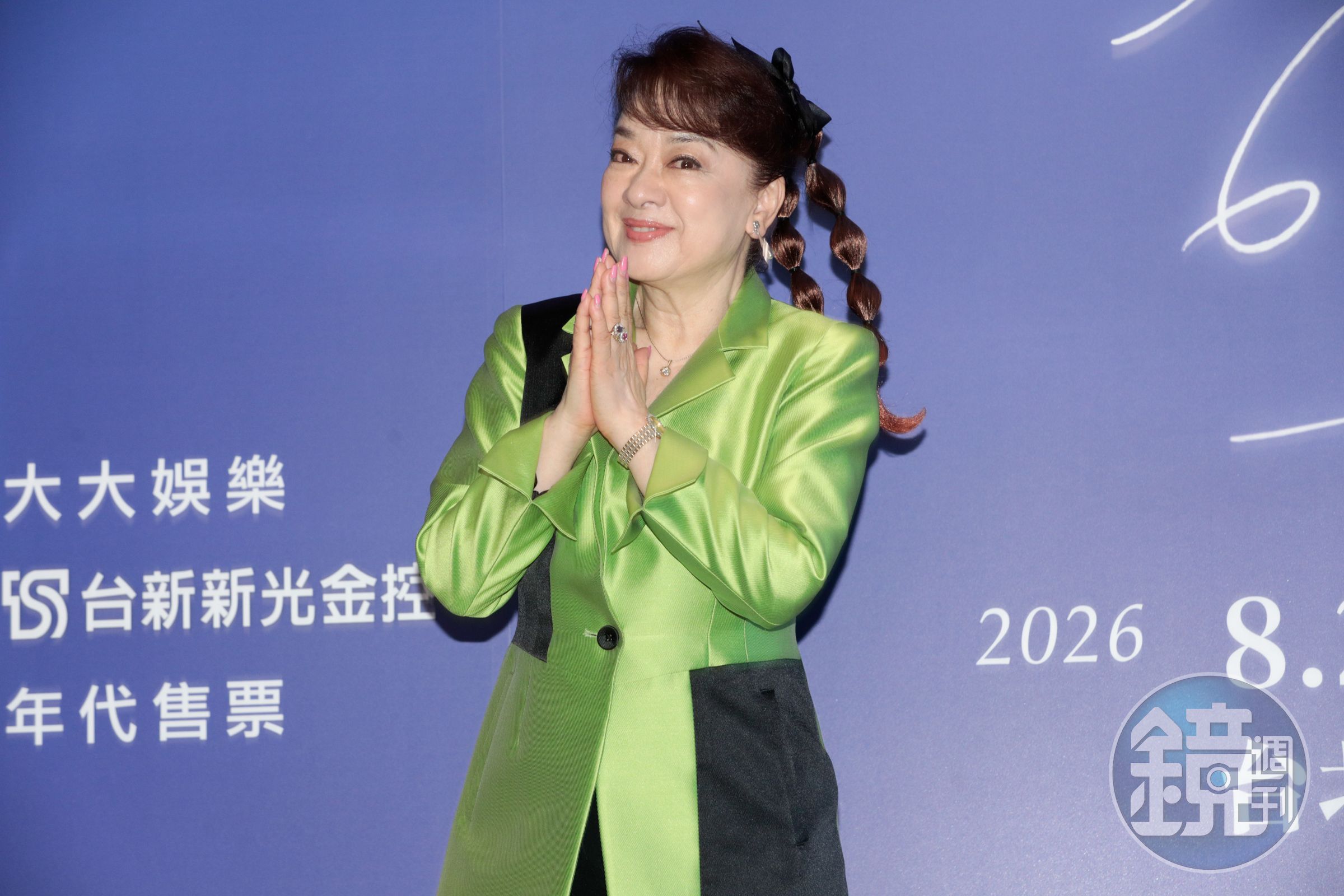 翁倩玉今天的髮型也是自己一手完成,最近認真健身的她容光煥發。