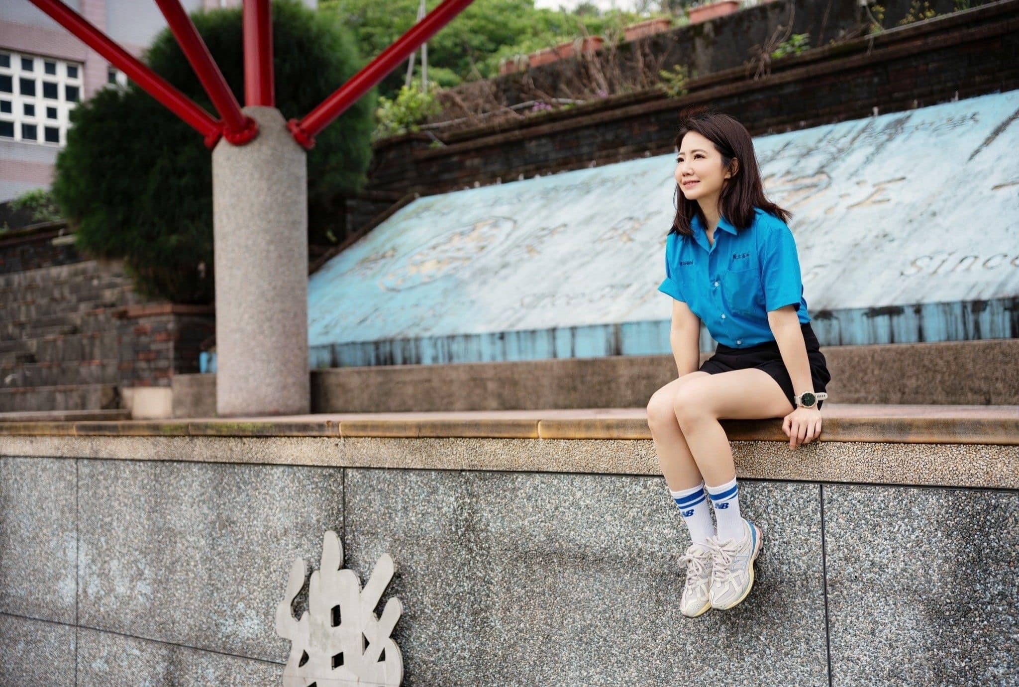 謝忻是基隆高中少數的女學生,讓她受盡寵愛。(翻攝自謝忻臉書)