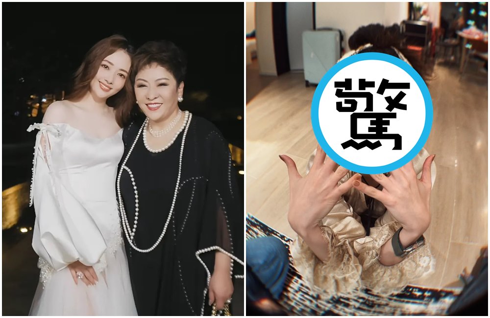 郭碧婷分享近照（右），被指跟婆婆向太一模一樣。（翻攝小紅書）