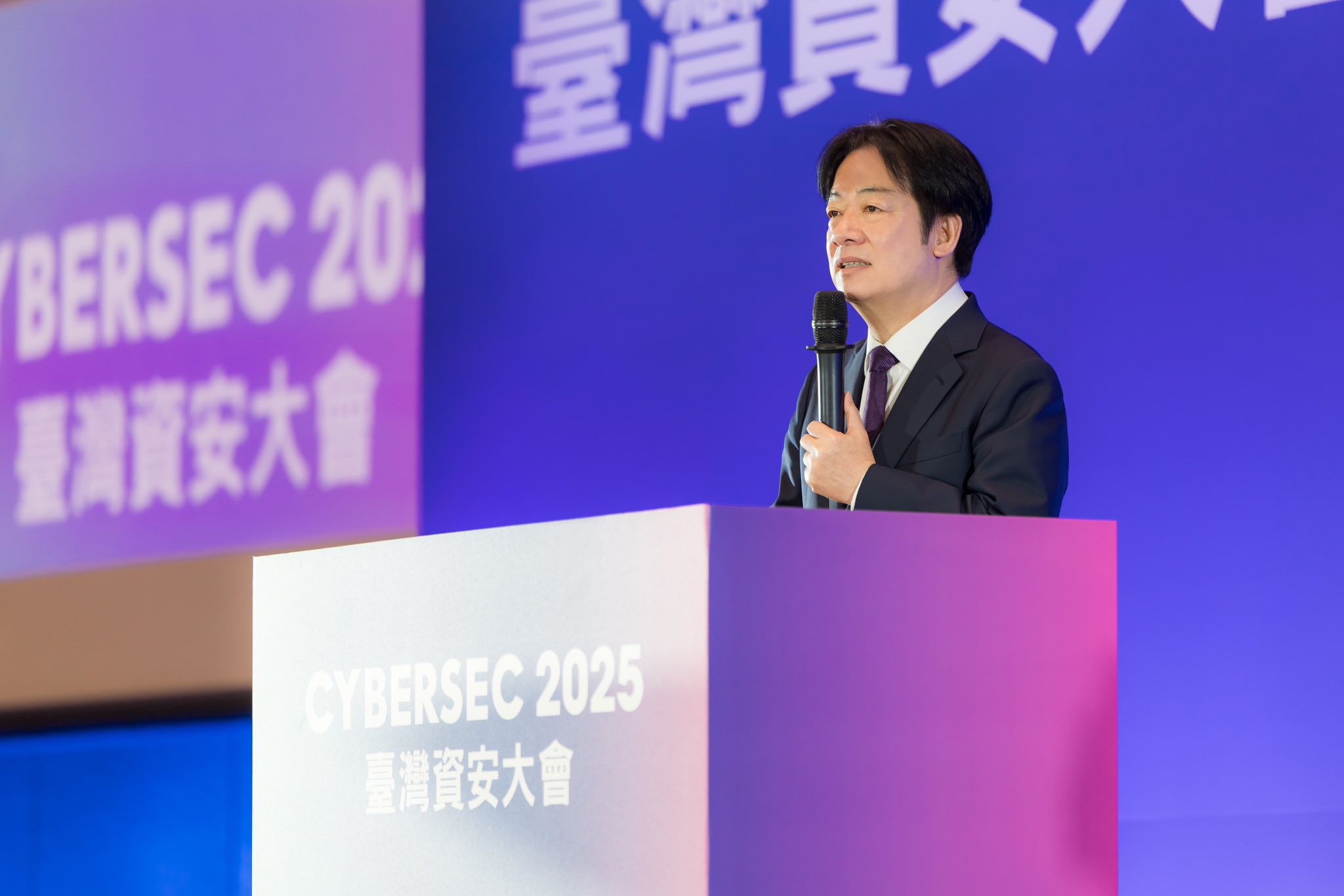 賴清德今出席台灣資安大會，強調「資安即國安」。（翻攝賴清德臉書）