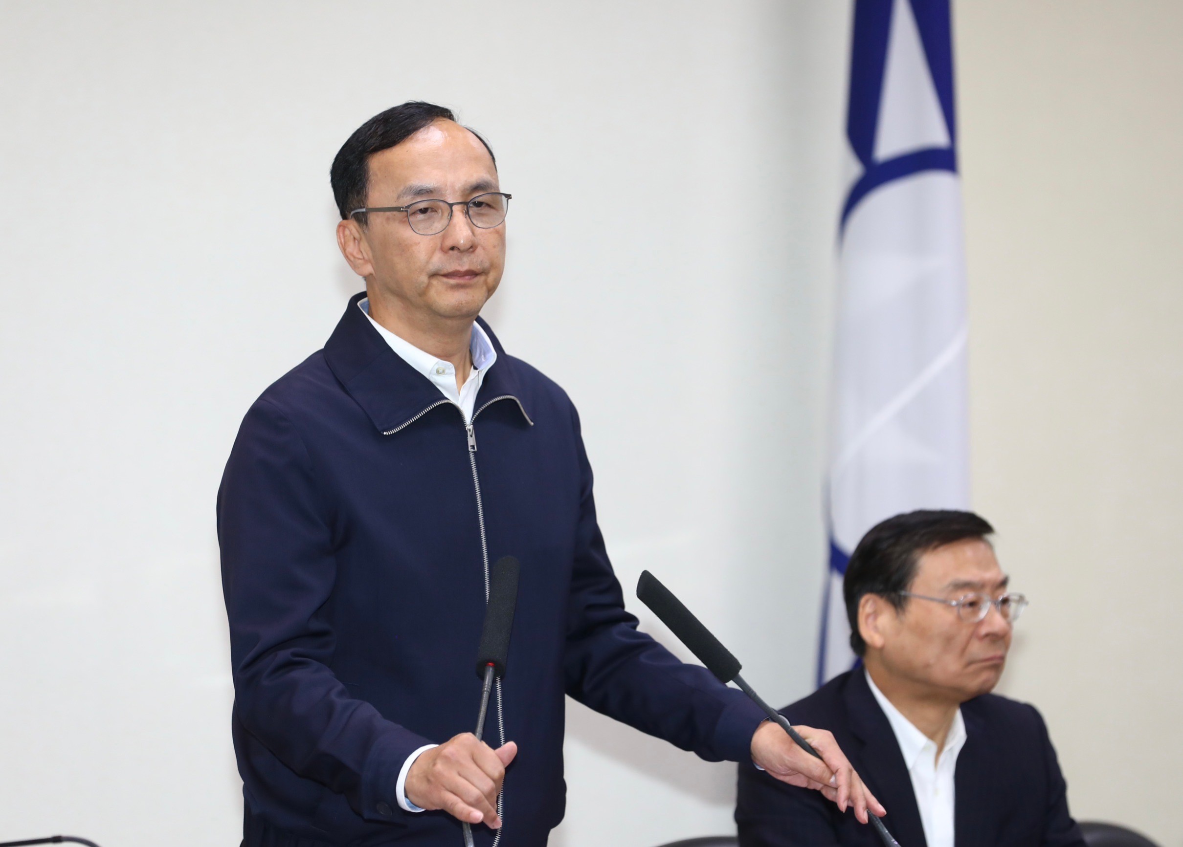 國民黨主席朱立倫今（17日）在中常會上發表談話。