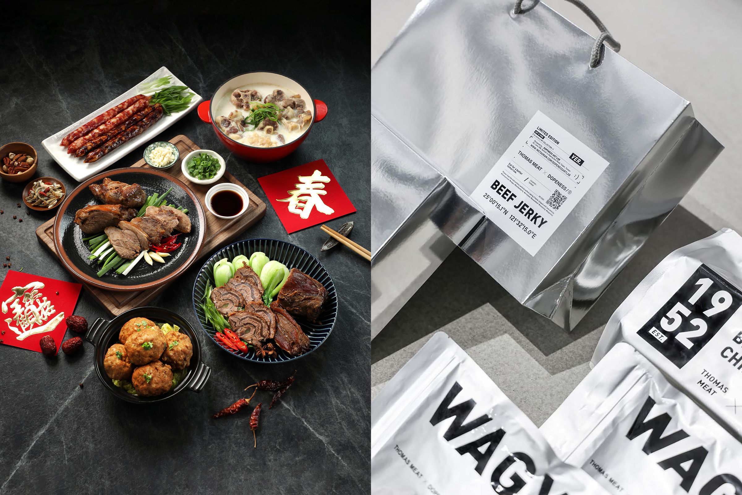 「湯瑪仕肉舖」今年推出外婆私房年菜系列,以奶香牛肉爐、滷牛腱心與滷豬腱呈現記憶中的團圓溫度。(湯瑪仕肉舖提供)