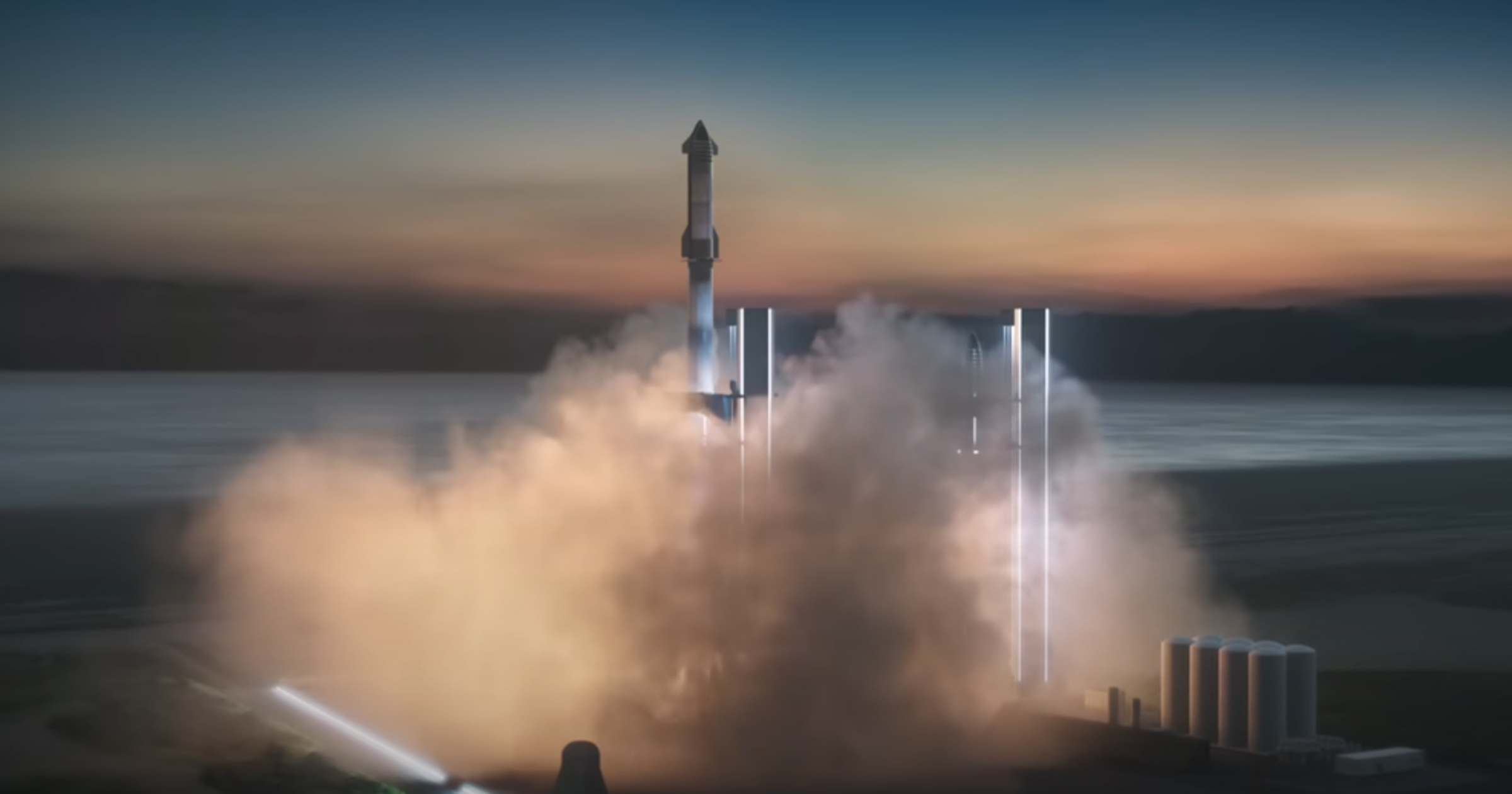 SpaceX 的星艦火箭在從德州發射後約8分鐘發生故障,最終失敗。(翻攝Starship官網)