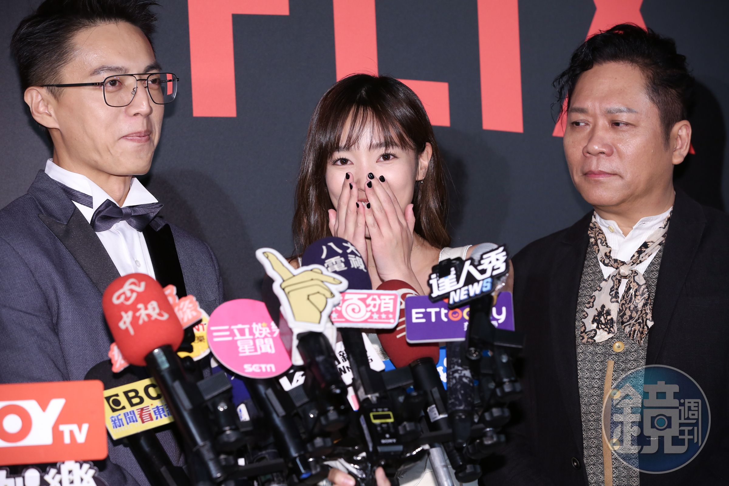 獲得最佳導演的林君陽、沒得獎的王淨和卜學亮。