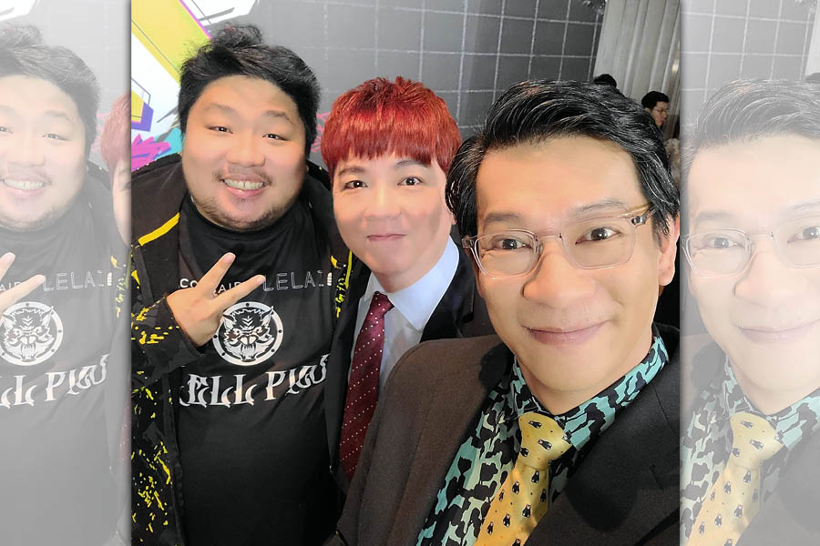 徐展元（右）貼出與統神（左）、SoBaDRush（中）的合照。（翻攝徐展元臉書）