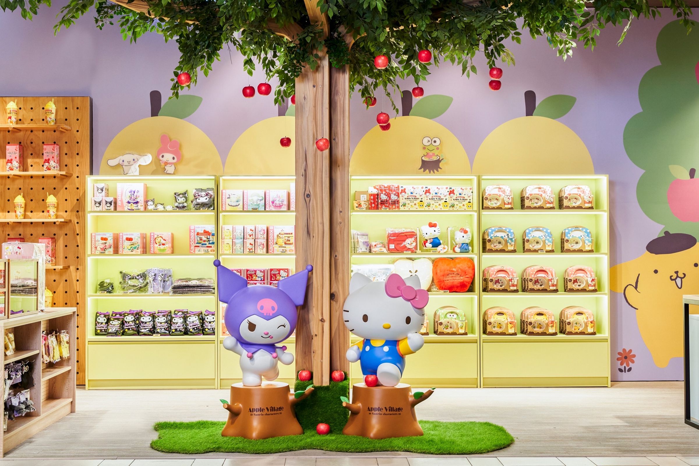 「Hello Kitty蘋果村親子餐廳」台北101期間限定店即日起快閃6個月。（Hello Kitty蘋果村提供）