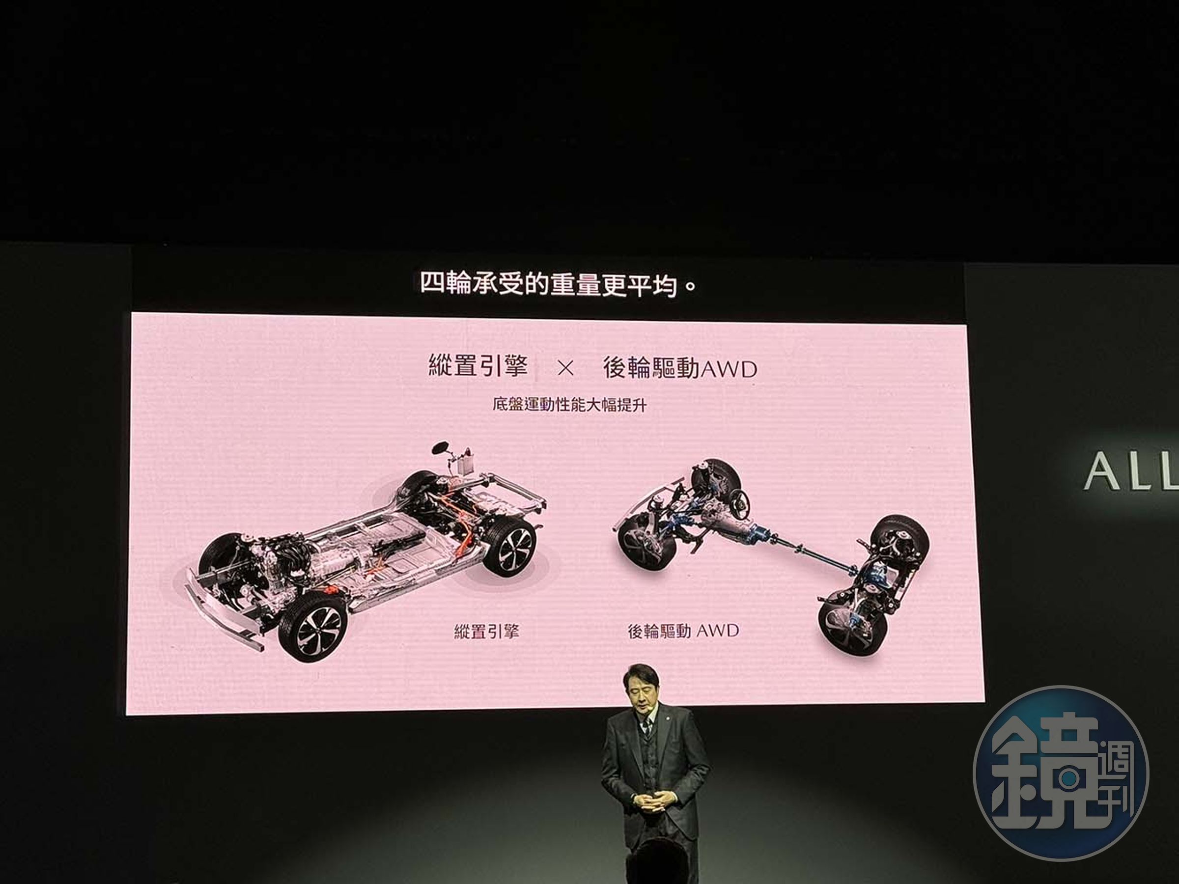 同級唯一採用縱置後驅平台。