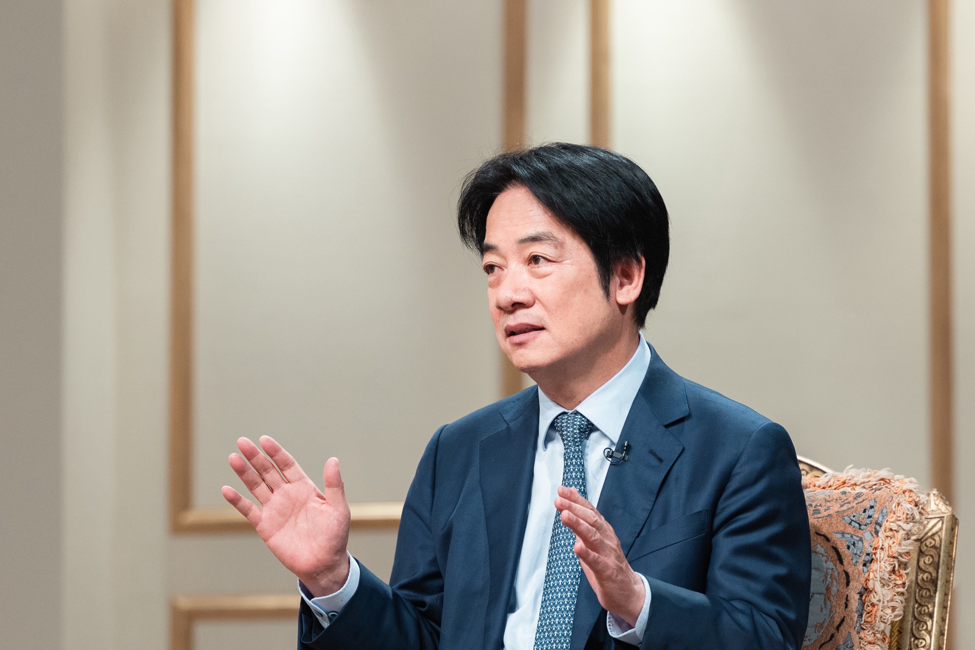 賴清德接受非凡、台視專訪。總統府提
