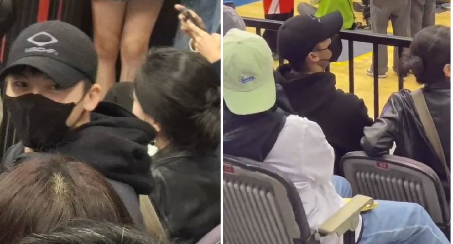 許光漢昨現身小巨蛋看HBL冠軍賽。（翻攝Threads）