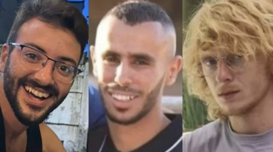 3名遭哈瑪斯綁架的人質，不幸遭到以軍誤殺。（翻攝自X@narendra483）