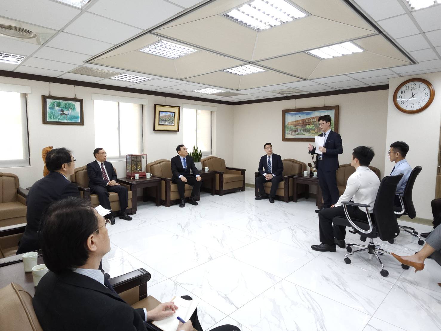 北檢主任檢察官郭進昌則針對全國性重大假訊息案件的處理原則及目前案件受理情形進行簡報說明。（北檢提供）