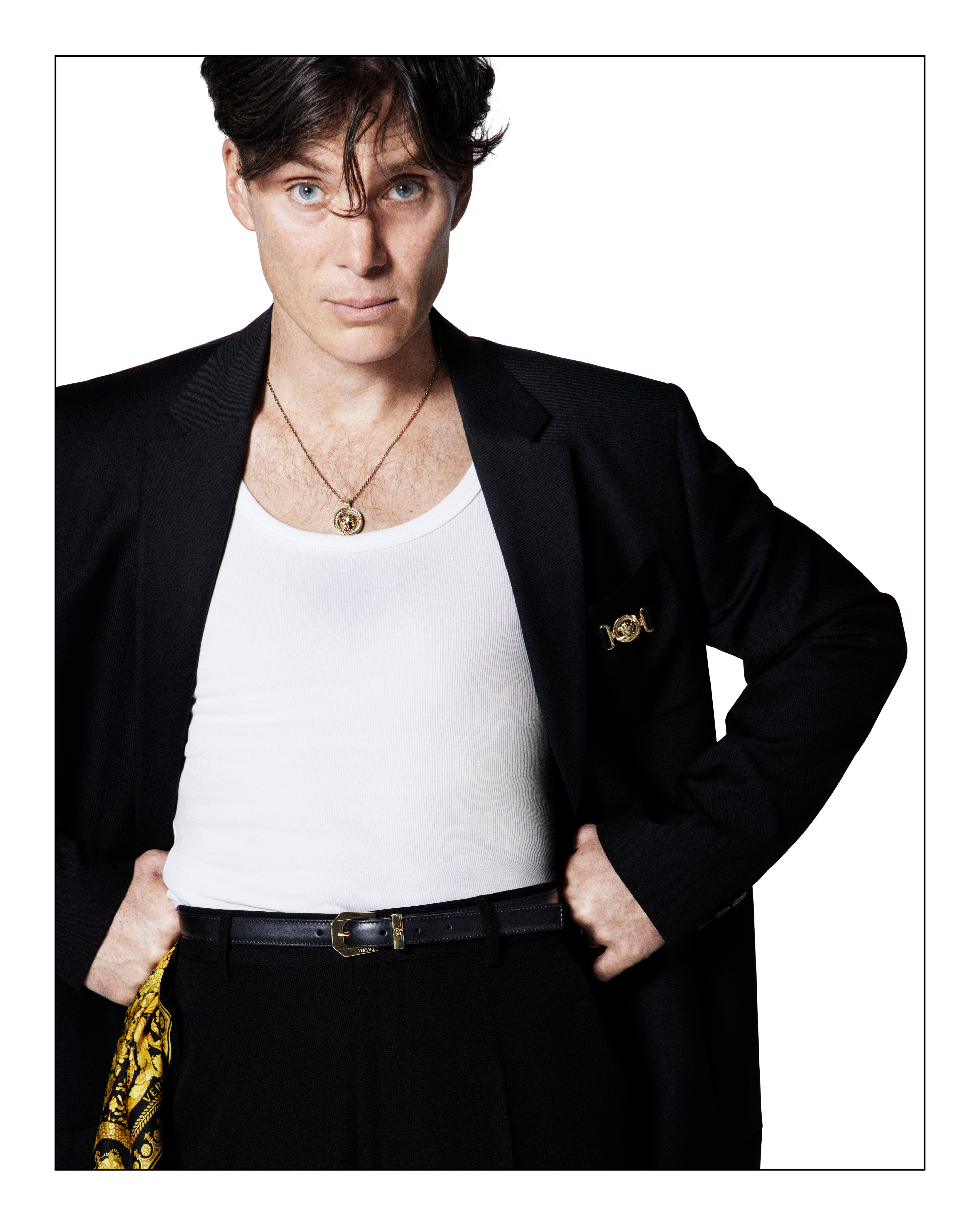席尼·墨菲(Cillian Murphy)的型格演繹標誌著Versace Icons首個男士系列的誕生。(Versace提供)