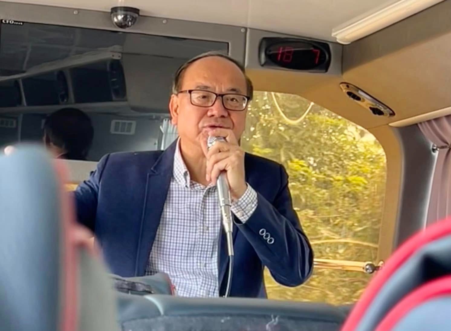 國民黨基隆黨部主委吳國勝遭裁定羈押禁見。（翻攝自臉書@將軍主委吳國勝向基隆鄉親問好）