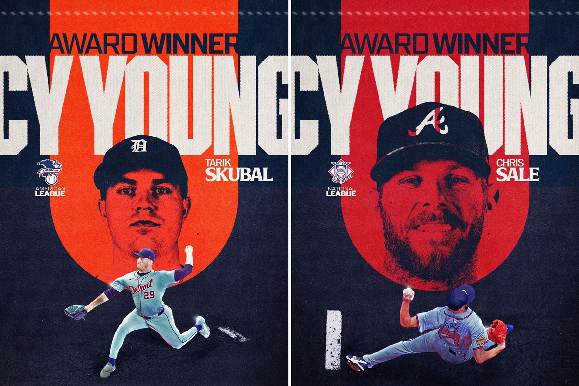 MLB美聯、國聯賽揚獎出爐。(翻攝X@MLB)
