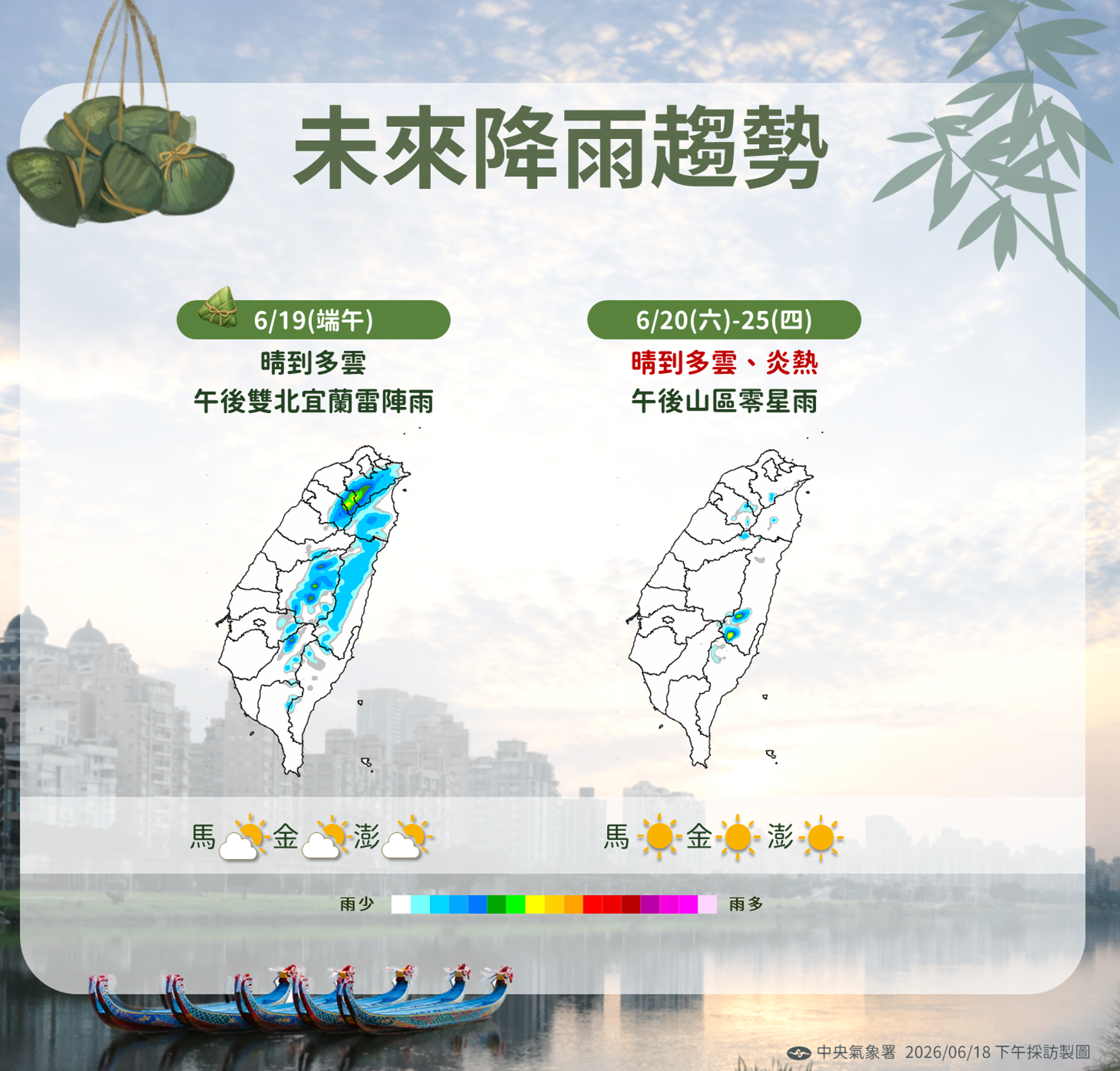 未來一週天氣出爐。(氣象署提供)
