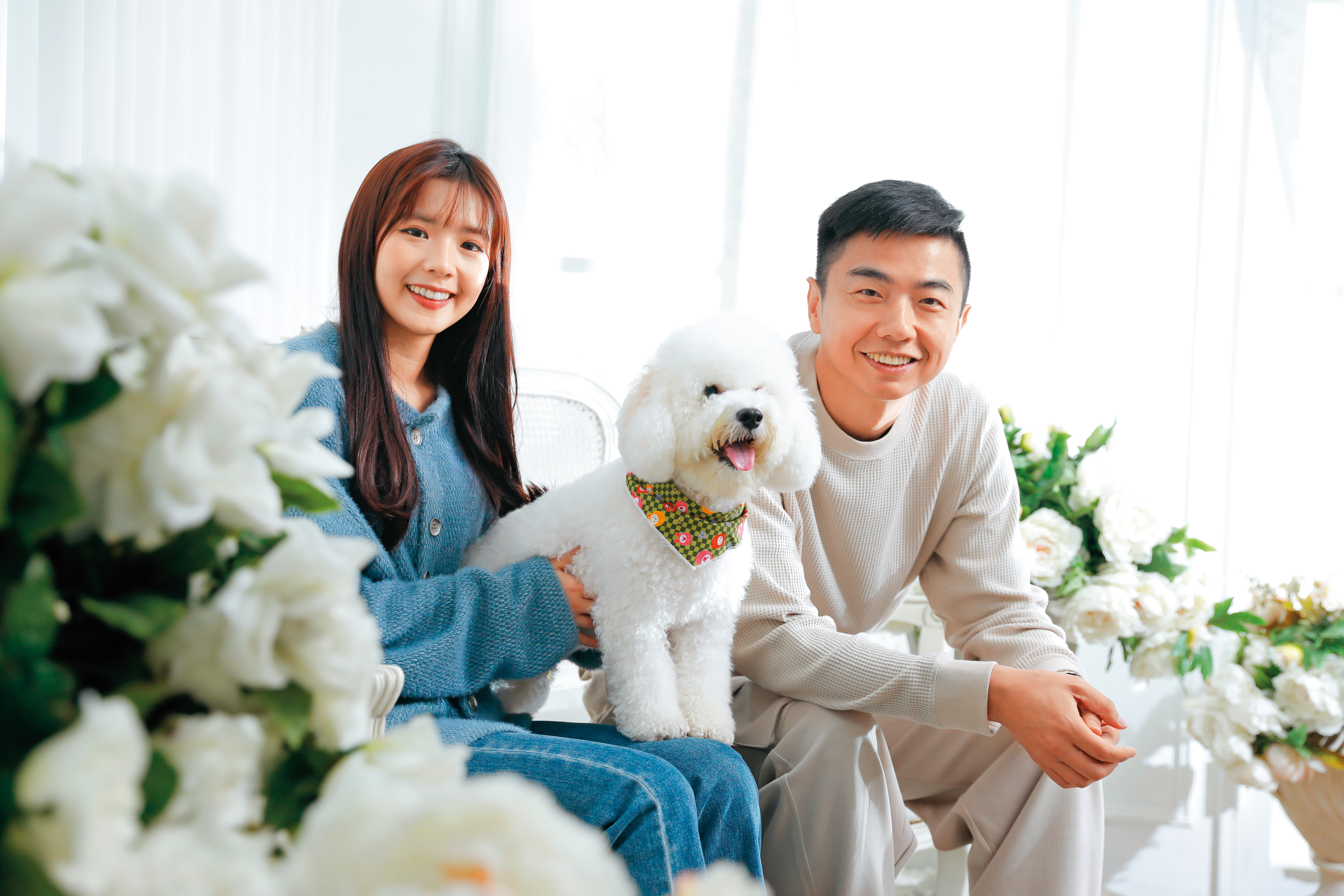 笑笑帶著愛犬MULU跟熊爸見面，活潑好動又愛笑的MULU 主動靠近熊爸。