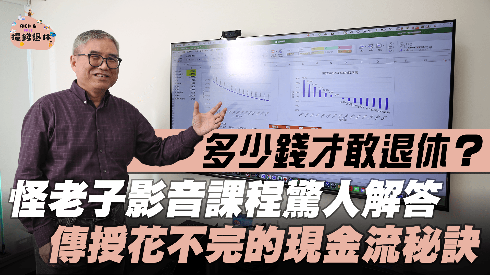 怪老子將近20年的退休經歷，製作成實用的退休金投資寶典。