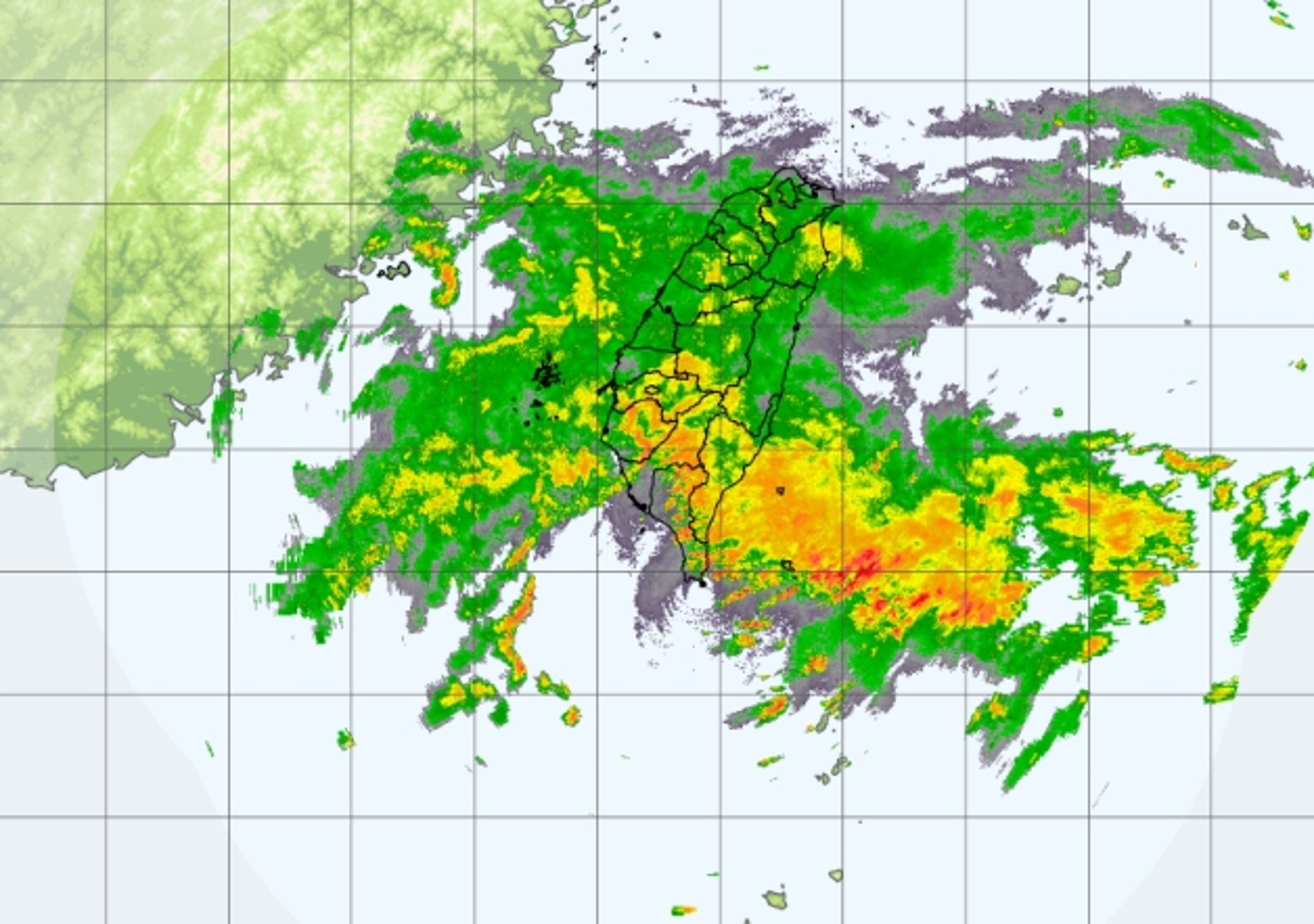 受低壓與西南風影響,中央氣象署發布「0709豪雨事件」,提醒中南部與東部有強降雨。(翻攝自中央氣象署官網)