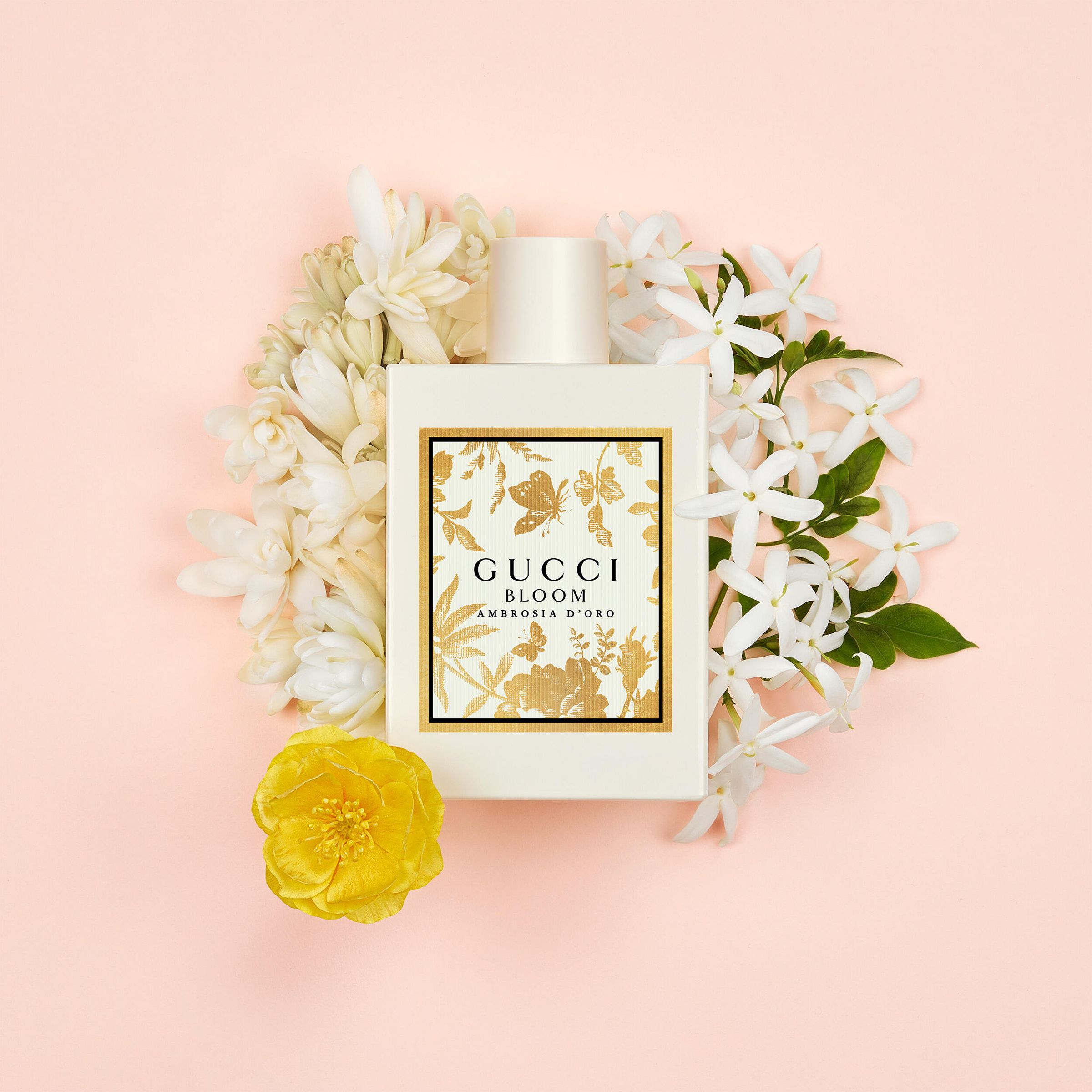 全新GUCCI花悅金燦女性淡香精共推出10ml、30ml、50ml及100ml四種容量。(盧亞提供)