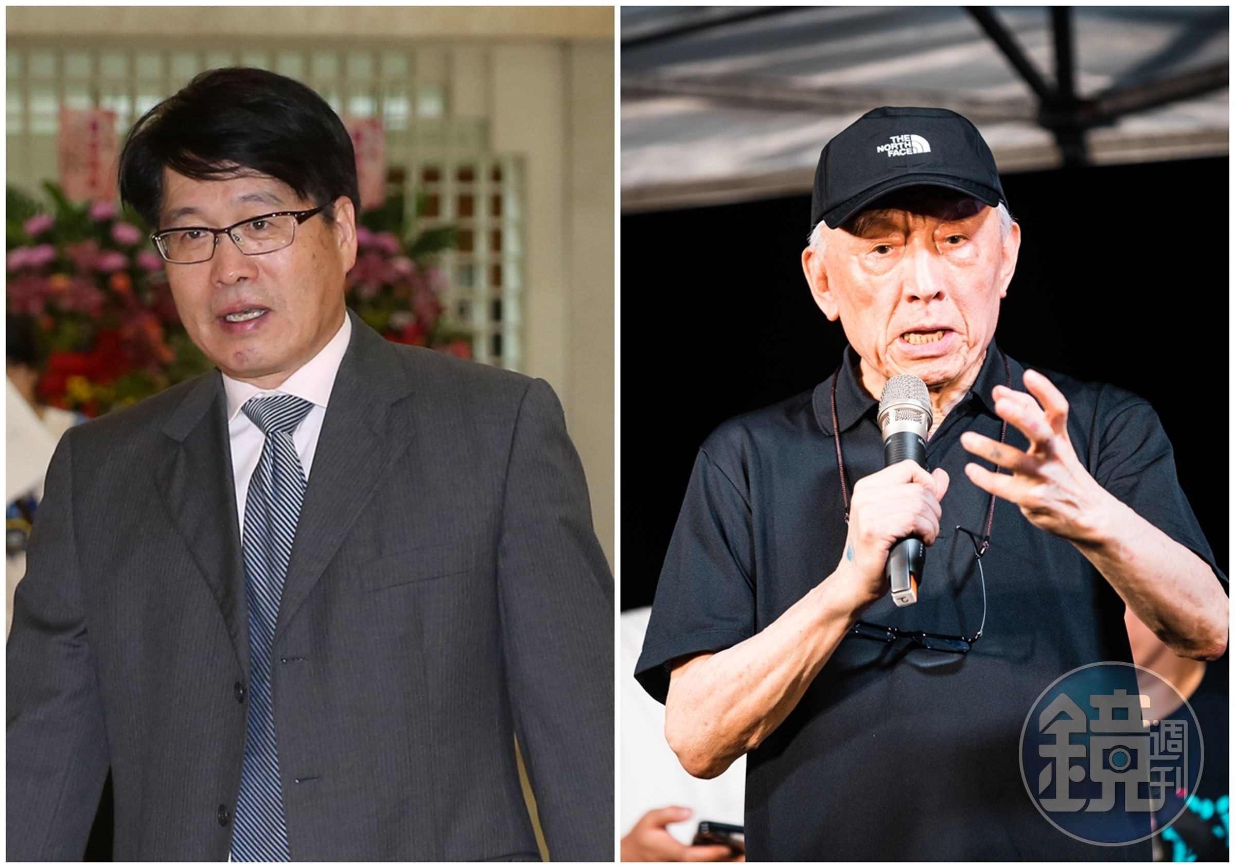 大罷免結束後,曹興誠(右)、游盈隆(左)2人在網路上隔空互槓。(合成照,本刊資料照)