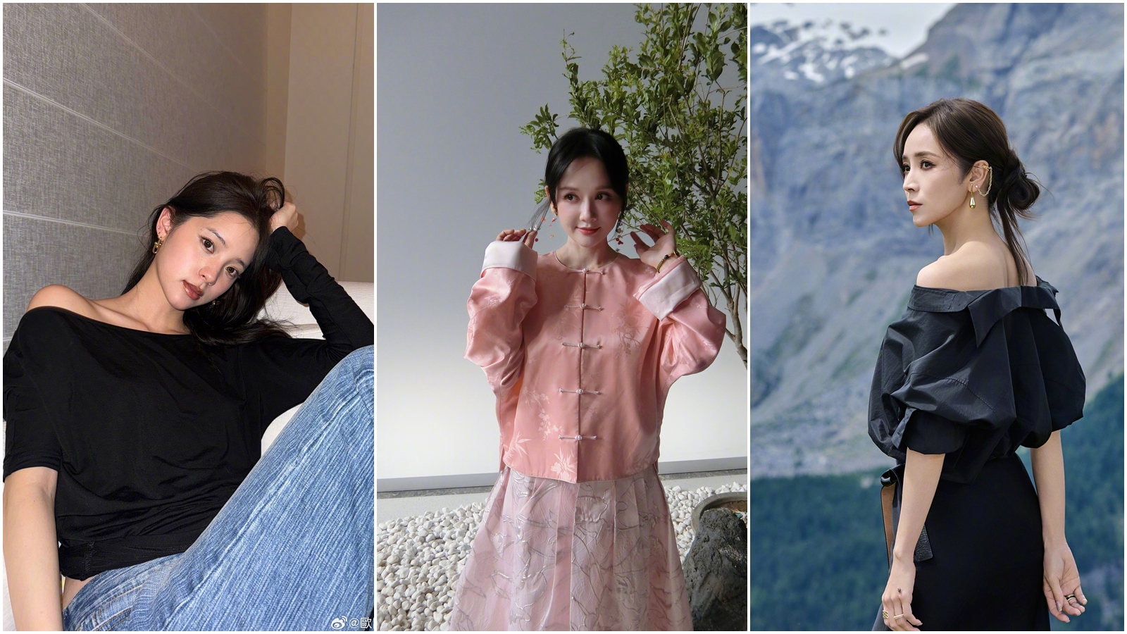 歐陽娜娜、張韶涵、陳喬恩、侯佩岑等台灣藝人配合中共官媒宣傳，陸委會偕同文化部正進行查處。（翻攝自微博@歐陽娜娜、侯佩岑、陳喬恩）