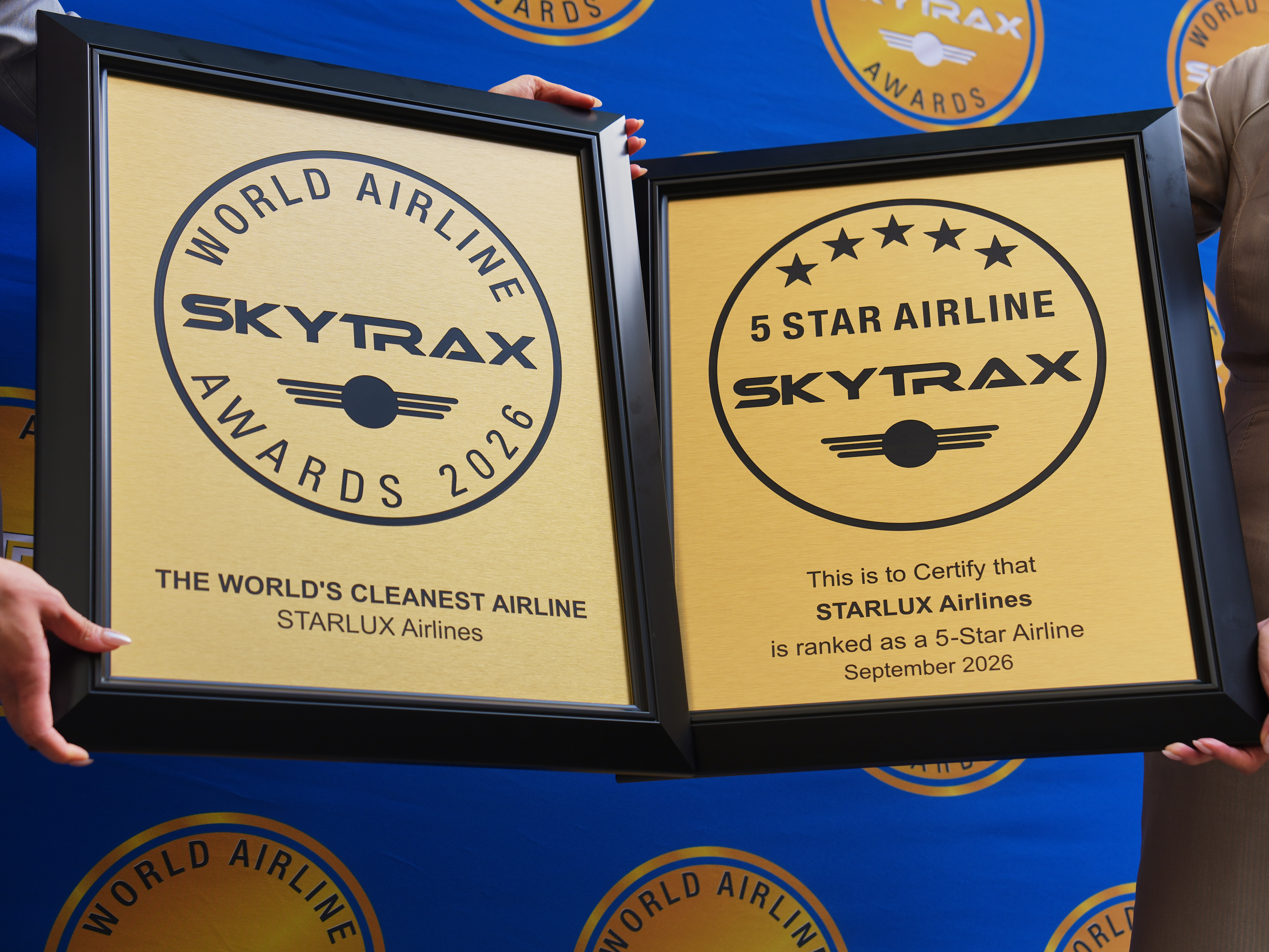 星宇航空今年獲得兩項殊榮，分別為SKYTRAX五星航空認證及「全球最整潔航空公司」第一名。