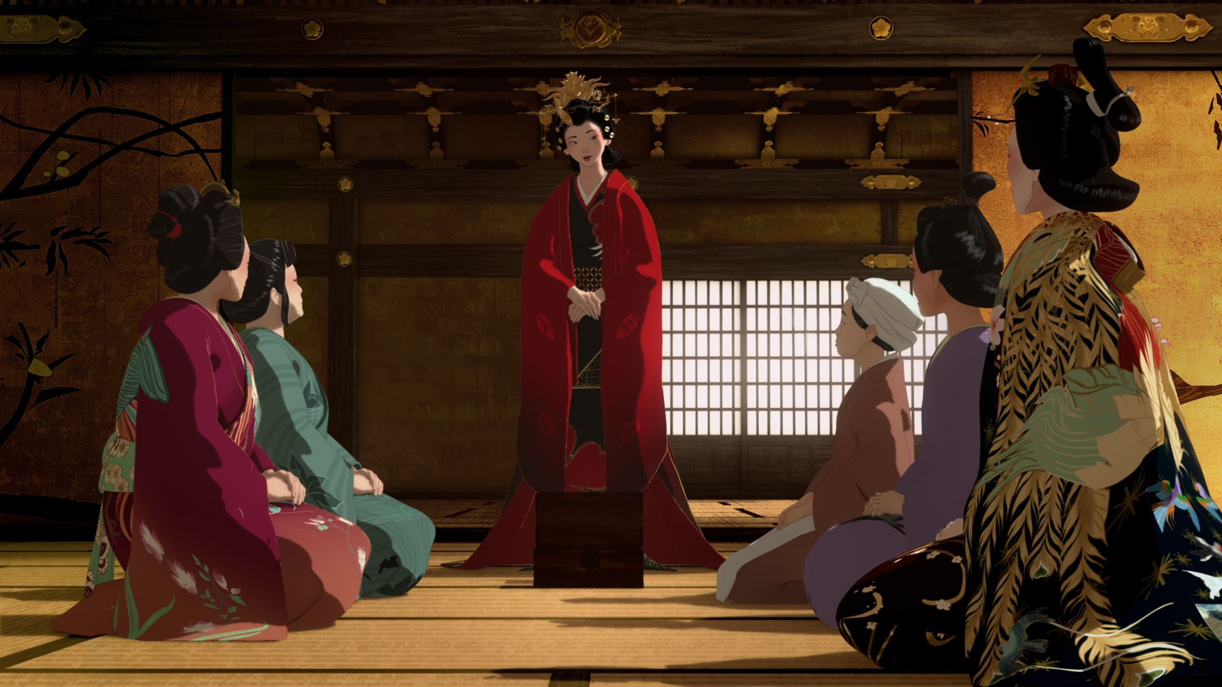 《藍眼武士》中有日本女性穿和服的坐姿及走路畫面，吳怡君會親自示範給動畫師看。 （Netflix提供）