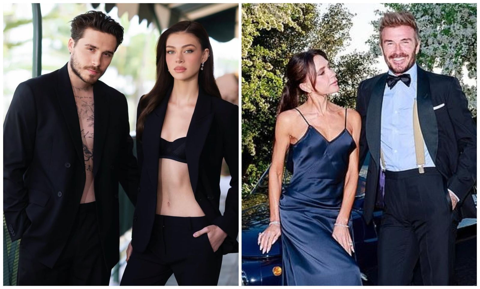 布魯克林為了妻子妮蔻拉（左圖），跟父母貝克漢、維多利亞（右圖）決裂。（翻攝brooklynpeltzbeckham IG／victoriabeckham IG）