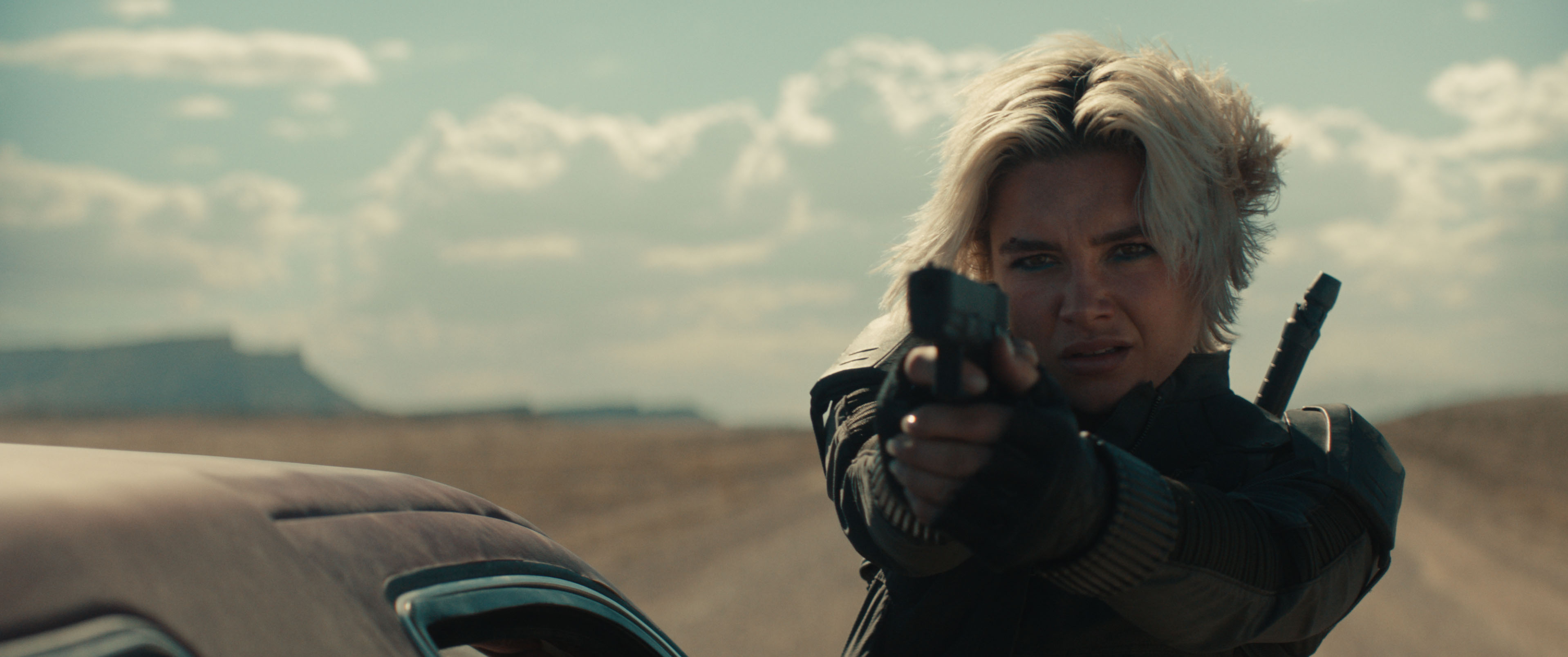 佛蘿倫絲普伊在《雷霆特攻隊*》扮演葉蓮娜，戲外也相當想念當初引她進入漫威電影宇宙的史嘉蕾喬韓森。（漫威影業提供）