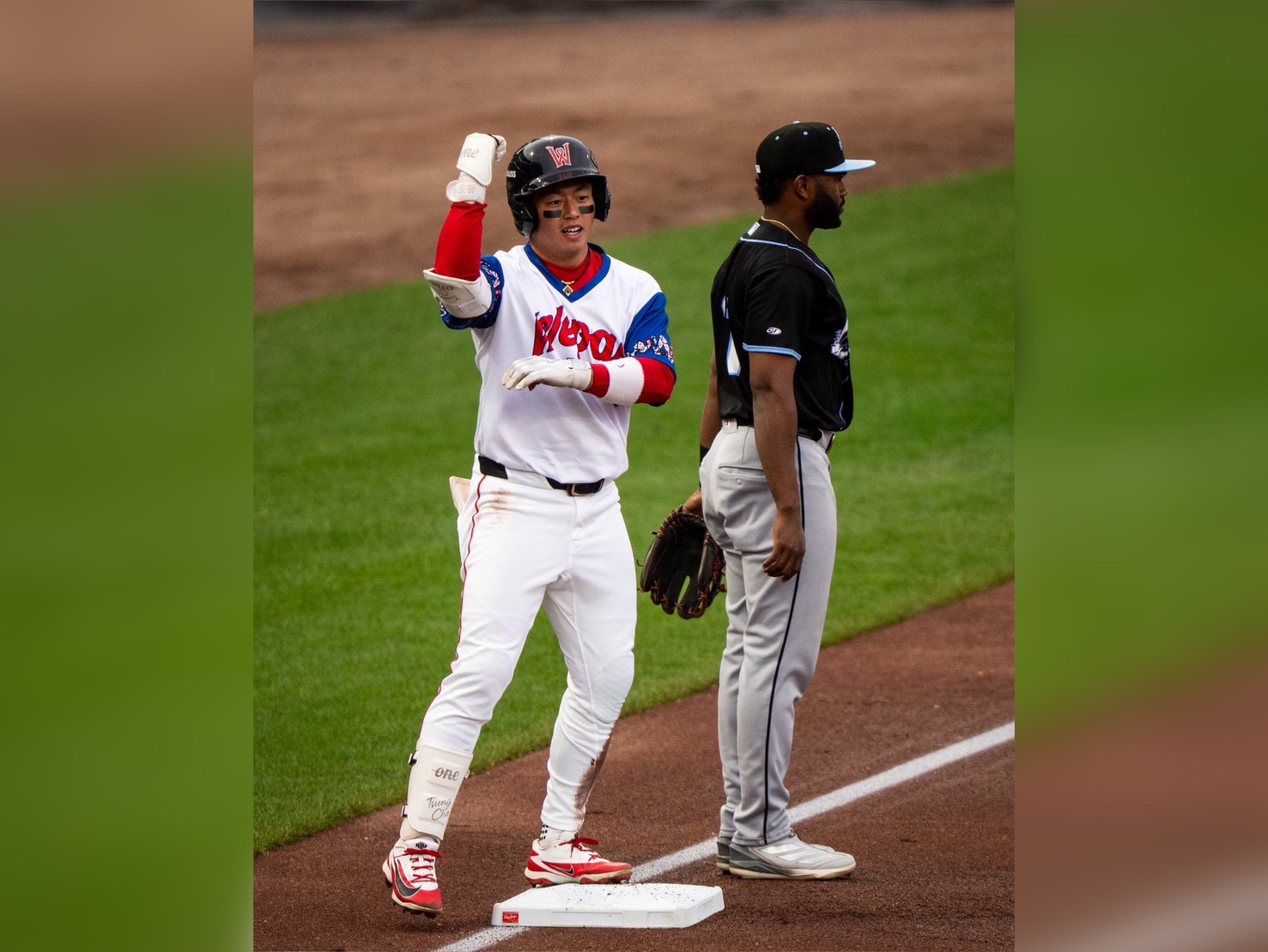 鄭宗哲締造完全打擊紀錄。（翻攝X@WooSox）