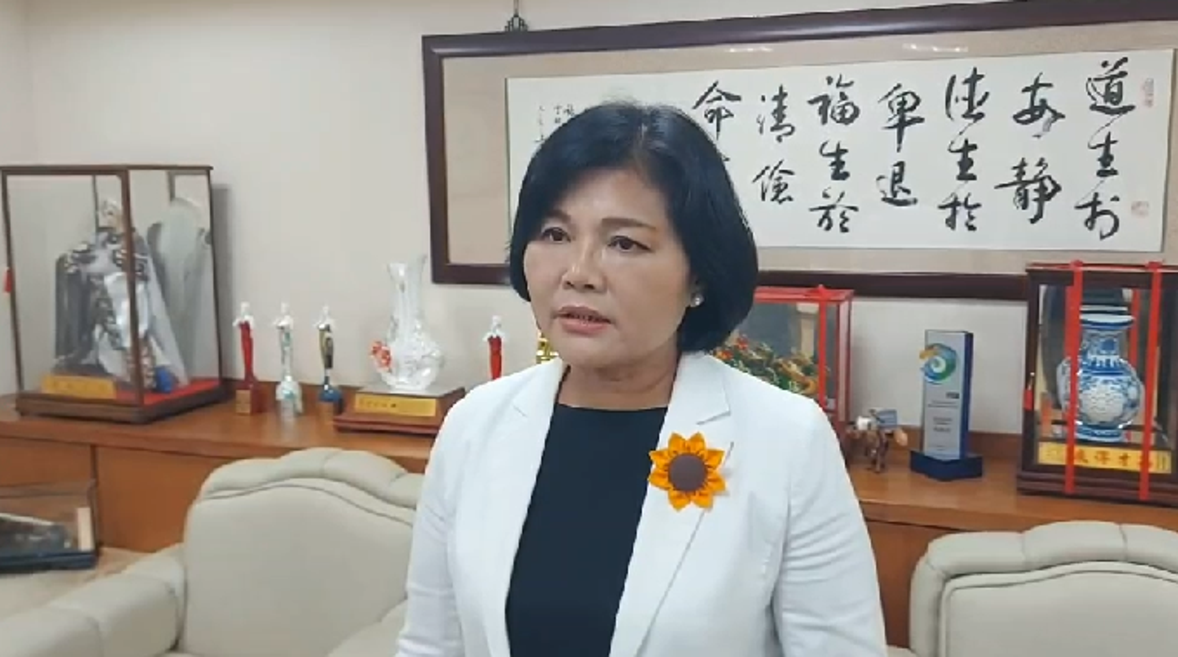 雲林縣長張麗善針對「Lin bay好油」自導自演一事做出回應。(翻攝畫面)